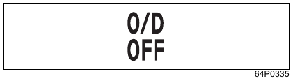 Индикация O/D OFF