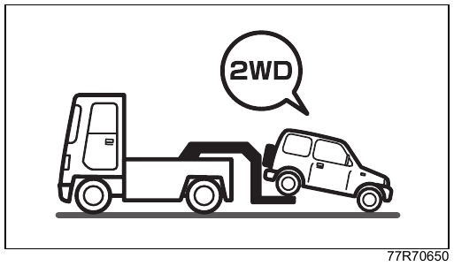 Переключение в 2WD перед буксировкой
